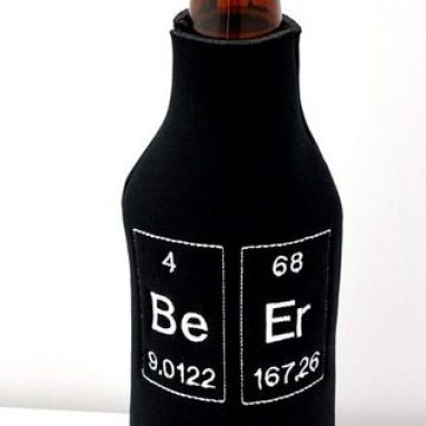 Periodic Table Beer Bottle Black Neoprene