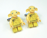 Dobby from Harry Potter LEGO silver toned cufflinks