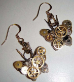 Micro-Mechanical Butterfly Earrings