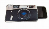 Retro Camera Black and Silver Gadget Case