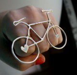 Sterling Silver Bike Knuckle Ring