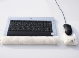 White Long Cat Keyboard and Mouse