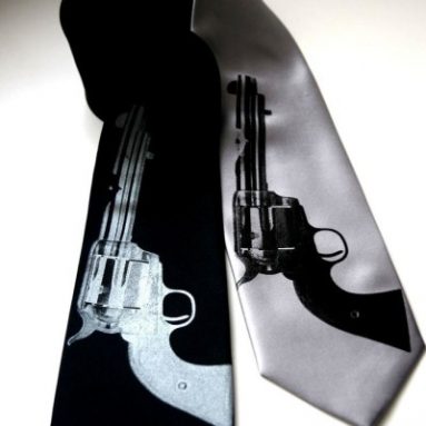 Revolver gun necktie