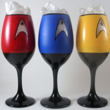Star Trek wine glasses