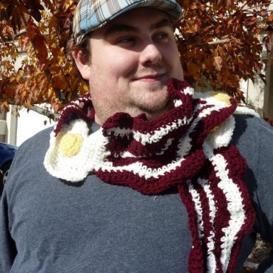 Bacon, Eggs, and Sausage Scarf