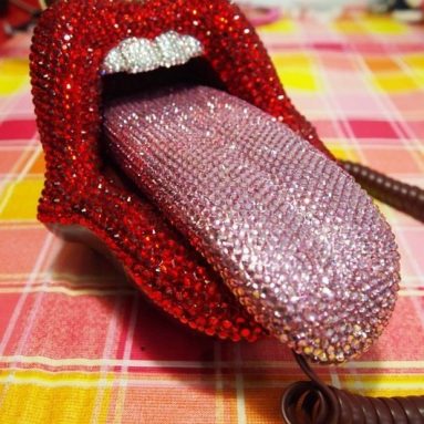 Bling Swarovski Crystal SUper Cool Hott mouth telephone