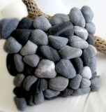 River rock pillow cover