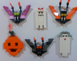 Wacky Halloween Lego Magnets
