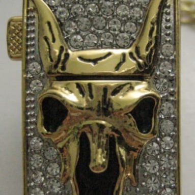 USB Death of the Egypt Gold Goat with White Swarovski Crystal