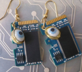 EARRINGS Recycled Computer