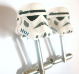 Star Wars Storm Trooper Helmet LEGO Silver Cufflinks