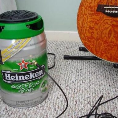 DIY 20W Heineken Draught Keg Guitar Amplifier