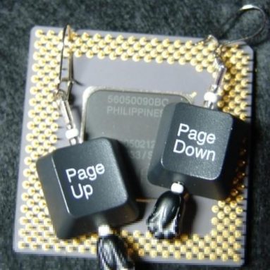 Page Up and Page Down earrings