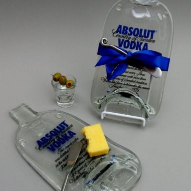 Absolut Vodka Bottle Cheese Plate