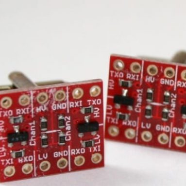 LEVEL red circuit board cufflinks