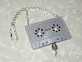 Cassette Tape Necklace SWAROVSKI crystals