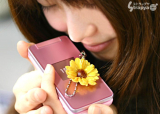 Real Bloomed Birthday Flower Cell Phone Strap