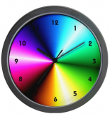 Rainbow Psychedelic Clock