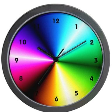 Rainbow Psychedelic Clock