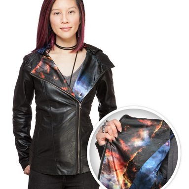 Galaxy Ladies’ Leather Moto Jacket