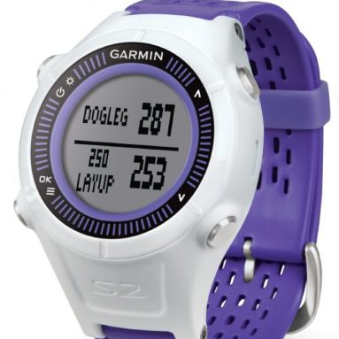 Purple GPS Golf Watch with Worldwide Courses