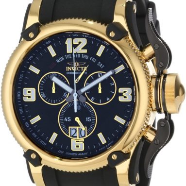 Invicta Men’s Black Dial Black Polyurethane Watch