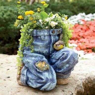 Jeans Planter in blue