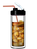 Ultra Clear Double-Wall Glass Travel Mug