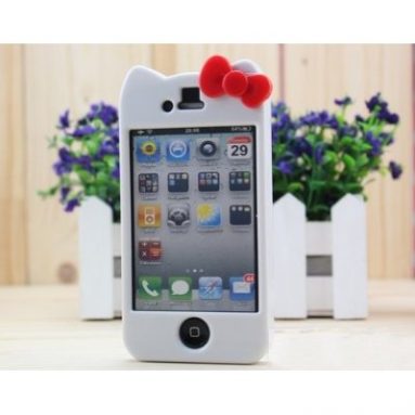 Hello Kitty Hard Case Cover iPhone 4 4S White