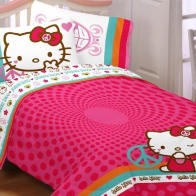 Hello Kitty Peace Kitty Sheet Set