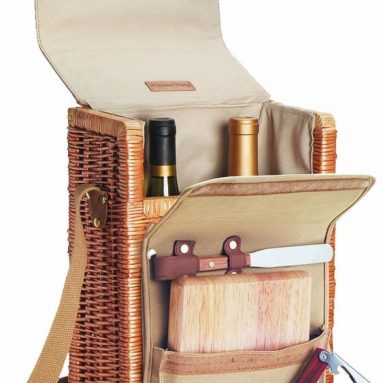 Picnic Time Corsica 13″ H Willow 2-Bottle Wine