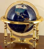 Blue Lapis Gemstone Globe