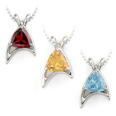 Star Trek Sterling Starfleet Trillion Necklaces