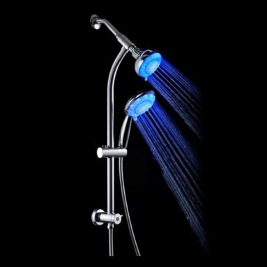 Slide Bar with LED Handheld Shower