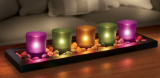 5-piece Jewel Tone Candle Tray