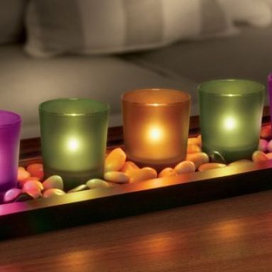 5-piece Jewel Tone Candle Tray