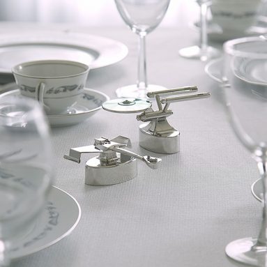 Star Trek Steel Salt and Pepper Shaker Starships