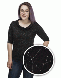 Constellations Glow-in-the-Dark Cowl Neck Ladies’ Top