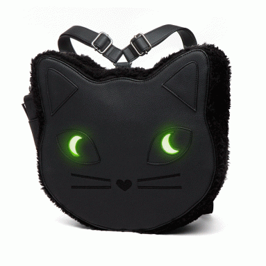 Up at 3AM Kitty Fur Trim Backpack