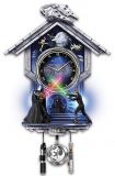 STAR WARS: Sith vs. Jedi Wall Clock with Light Up Lightsaber Duel and Theme Song