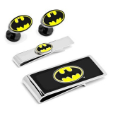 Batman Cufflinks,Tie Bar and Money Clip Gift Set