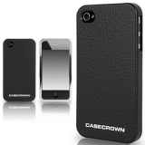 Apple iPhone 4 and 4S Leather Gun Metal Case