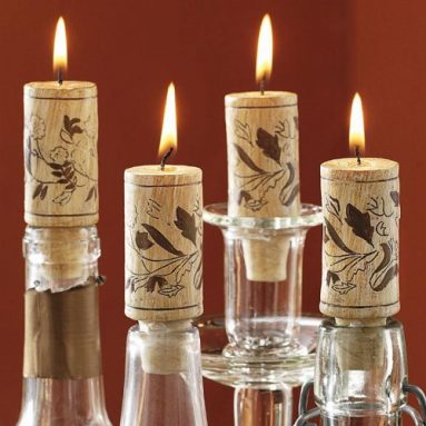 Wine Cork Candles – Set of 4