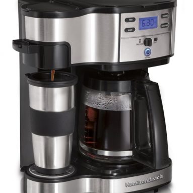 Beach Two Way Brewer Single Serve and 12-cup Coffee Maker