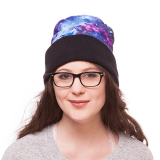 Galaxy Beanie with LED Stars