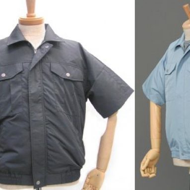 Short-sleeved polyester shirt with fans