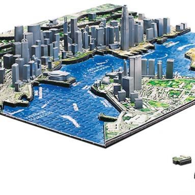 4D Hong Kong Skyline Time Puzzle