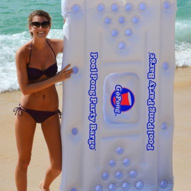 Floating Beer Pong Table with Cooler