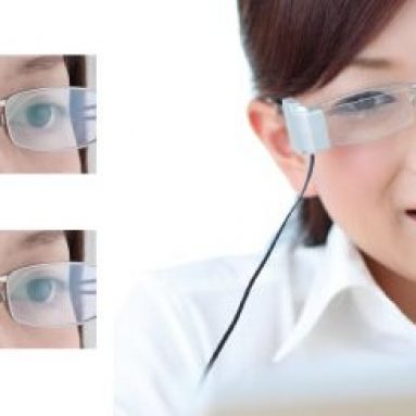 Anti-sleep blink sensor lens