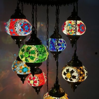 Mosaic lamp chandelier moroccan lighting light